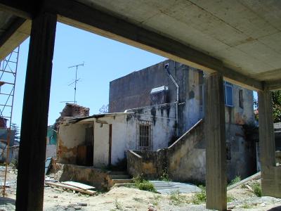 Vista do interior das casas novas