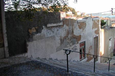 Vista de cima da fachada