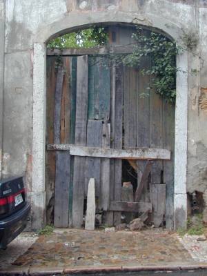 Entrada para o patio
